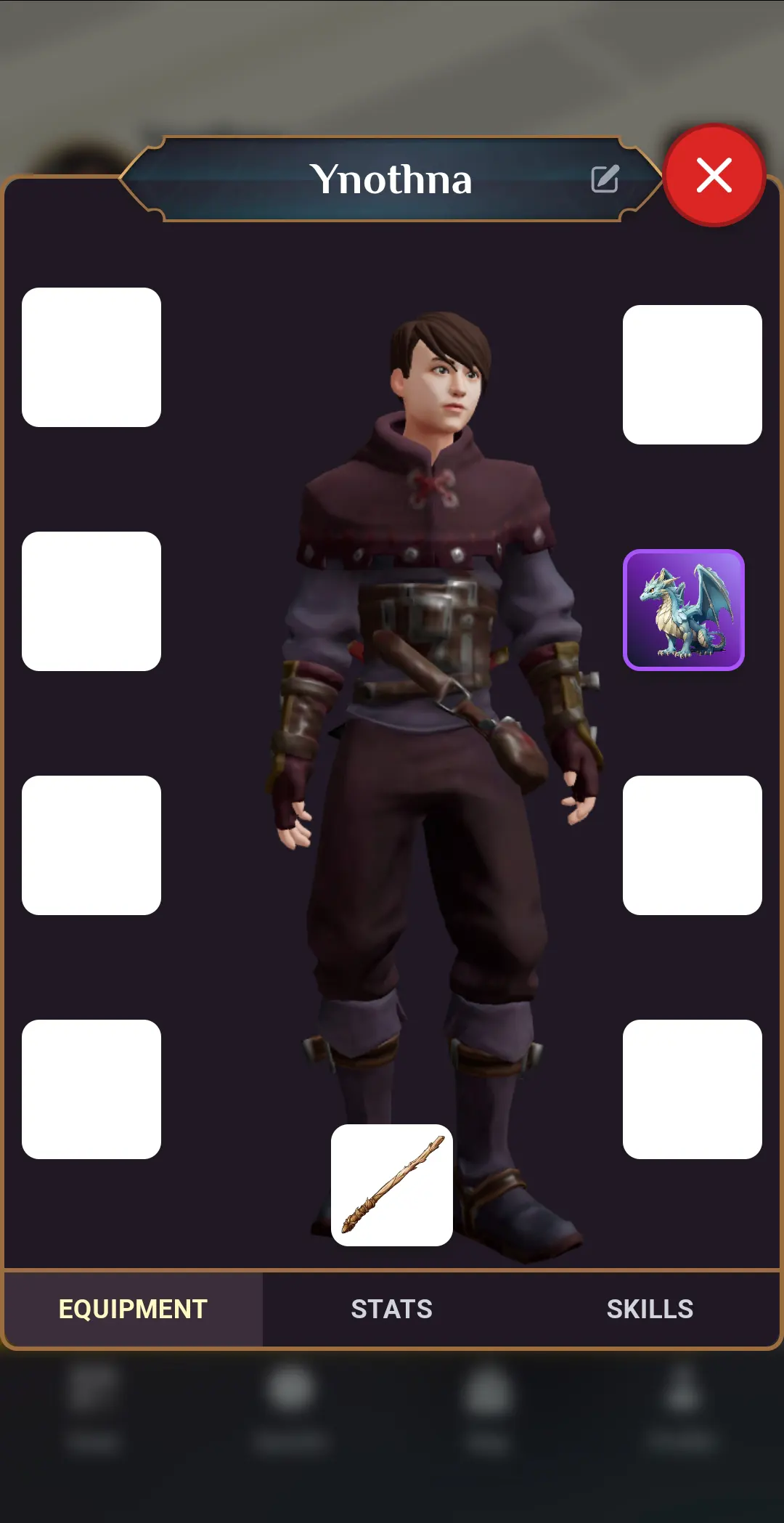 EarthMMO character sheet