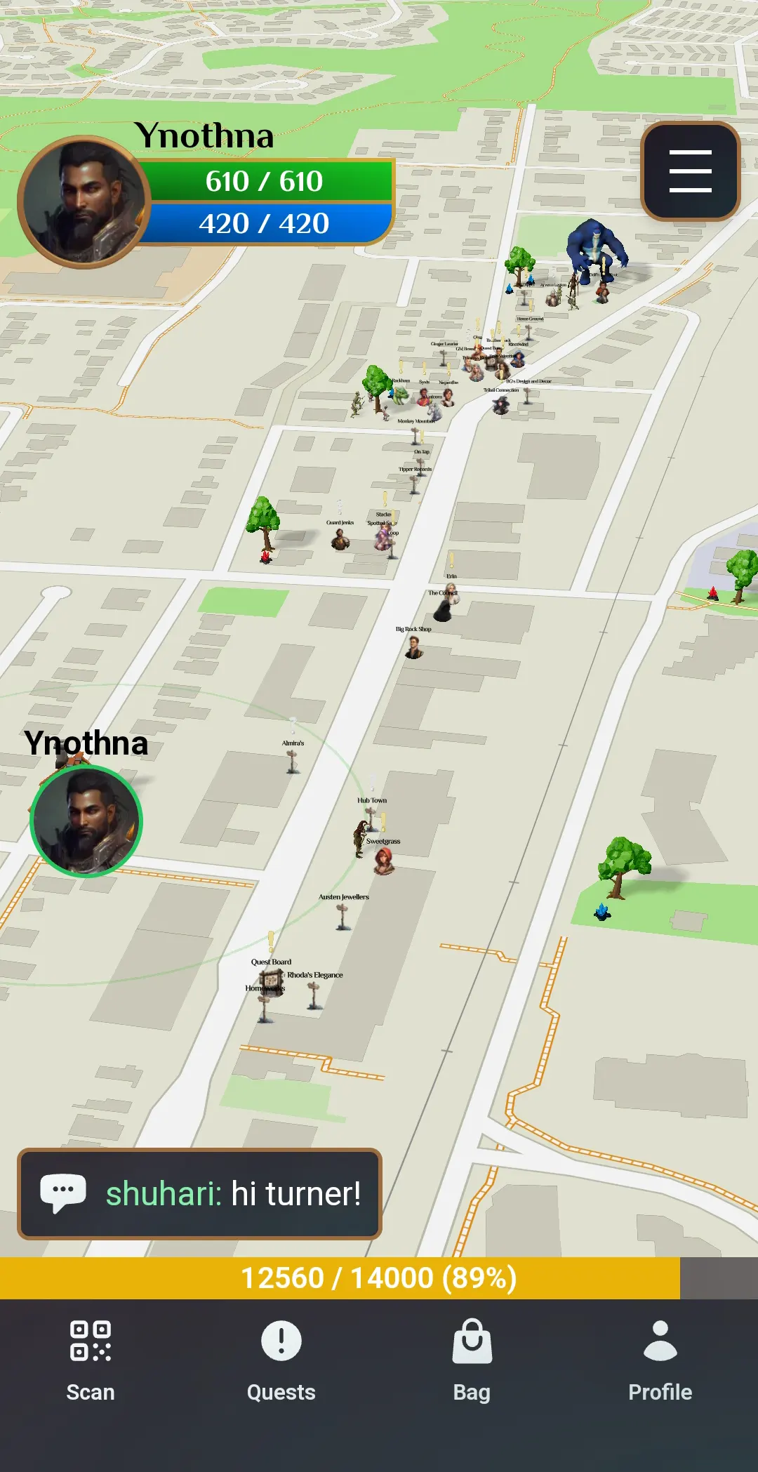 EarthMMO interactive map interface